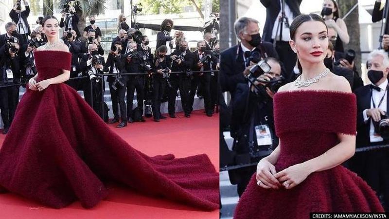 Cannes Film Festival 2021, Amy Jackson, Amy Jackson cannes red carpet look, Chopard