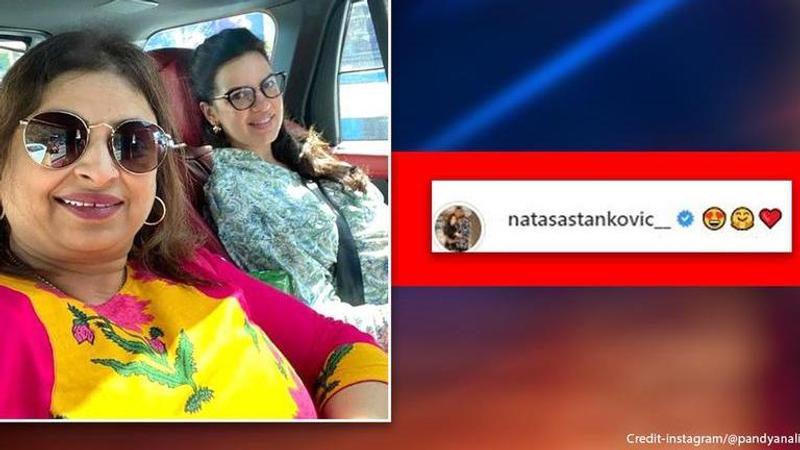 Mom-to-be Natasa Stankovic strikes pose with 'mom-in-law' as they step out, netizens react