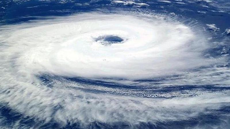 Strong typhoon over south Japan