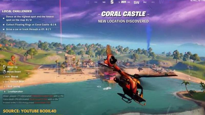 Visit all 17 locations Fortnite