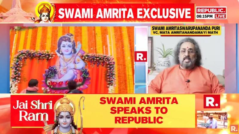 Swami Amritaswarupananda Stresses Non-Politicization in Pran Pratishtha