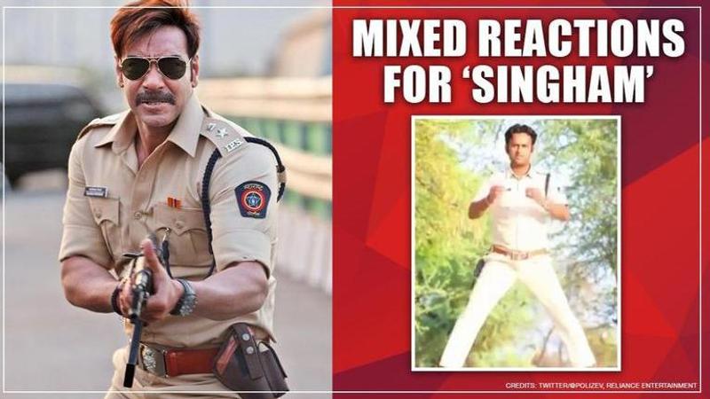 'Singham' cop from MP performs Ajay Devgn's famous stunt on TikTok, netizens divided