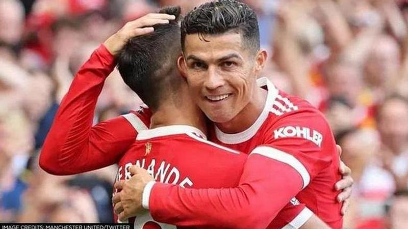 Bruno Fernandes and Cristiano Ronaldo