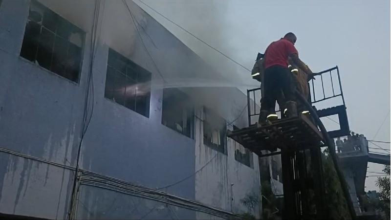 Fire at leather factory in Kanpur