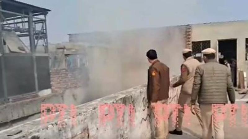 A fire broke out at a furniture market in Delhi’s Gandhi Nagar area on Saturday morning