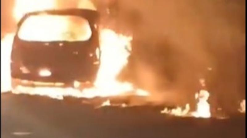 4 burnt alive as major fire erupts in a moving car in Meerut