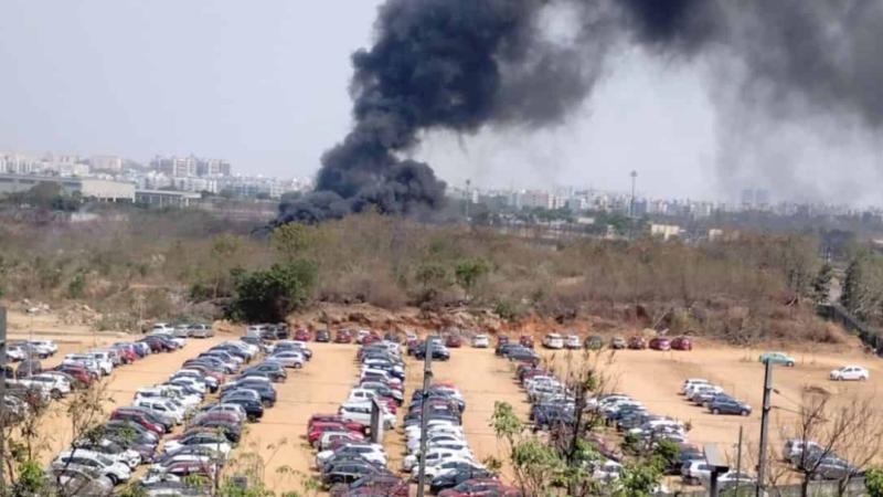 Fire near Hyderabad's Miyapur Metro rail depot