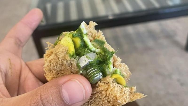 Passenger Found Metal Screw In Sandwich In Flight Meal