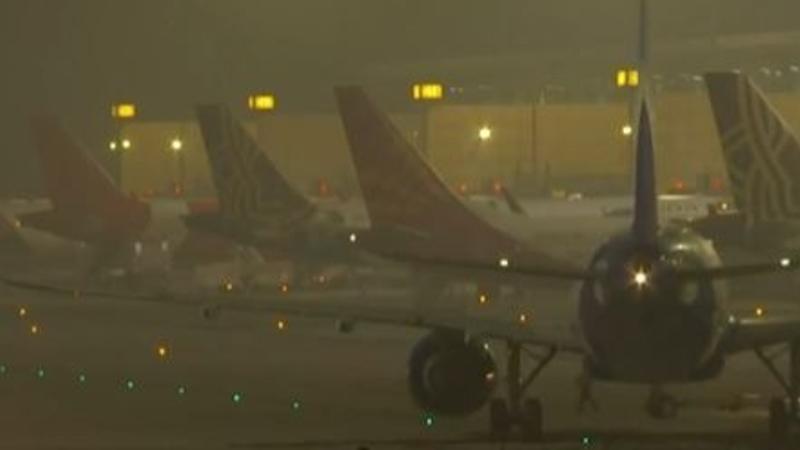 Several flight operations delayed at IGI airport due to low visibility amid the fog