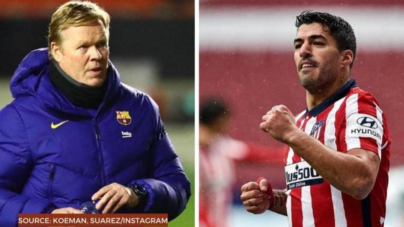 Luis Suarez and Ronald Koeman