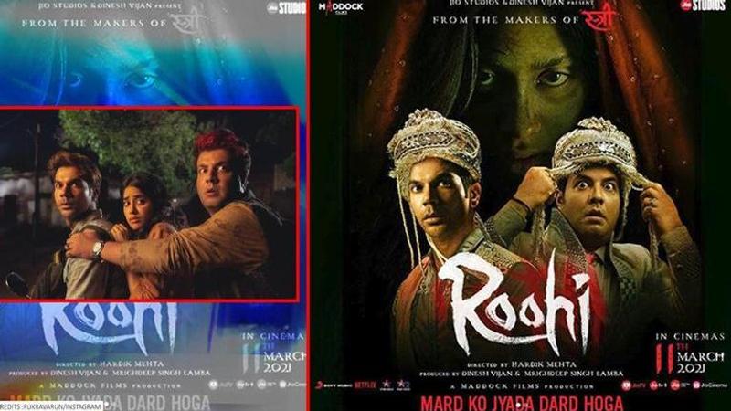 'Roohi' posters: Janhvi to scare as spooky bride, Rajkummar, Varun look petrified grooms