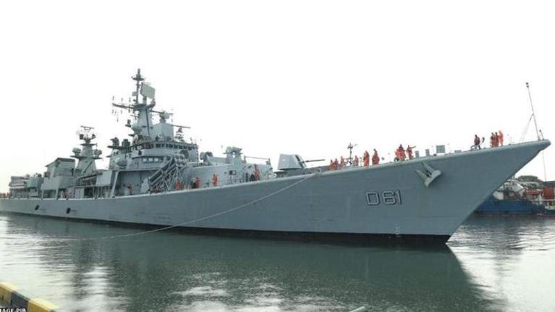 Indian Navy’s INS Delhi arrived in Colombo