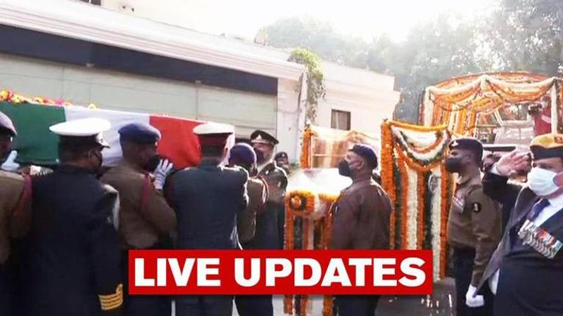 Breaking news, Gen Bipin Rawat funeral live updates