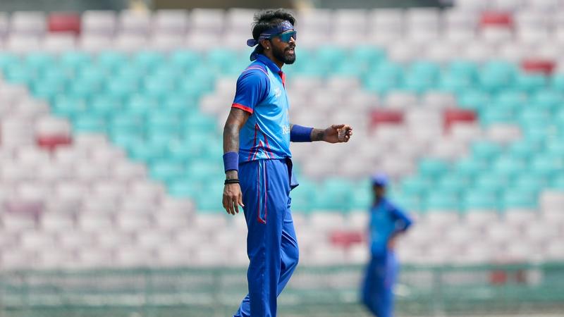 Hardik Pandya during DY Patil T20 tournament