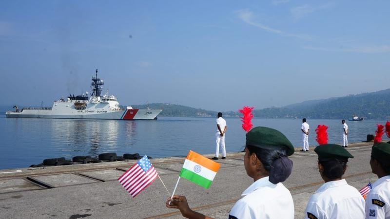 US Coast Guard Ship Bertholf arrives at Port Blair 