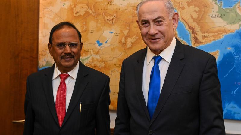 NSA Ajit Doval with Israeli PM Benjamin Netanyahu