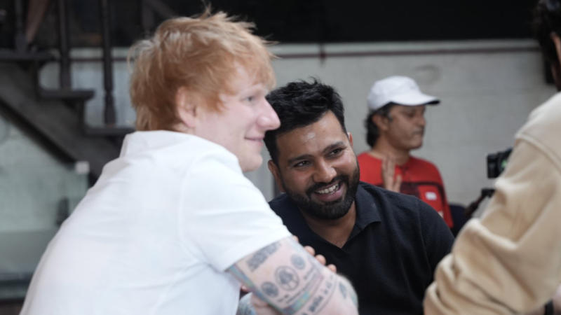 Rohit Sharma and Ed Sheeran