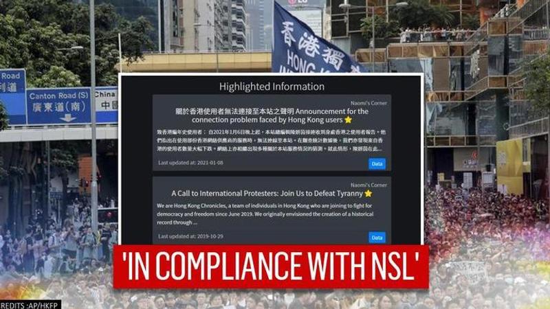 Hong Kong internet service provider admits to have blocked pro-democracy website