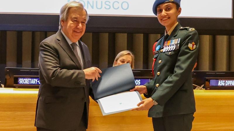 Major Radhika Sen receives prestigious 2023 UN Military Gender Advocate of the Year Award