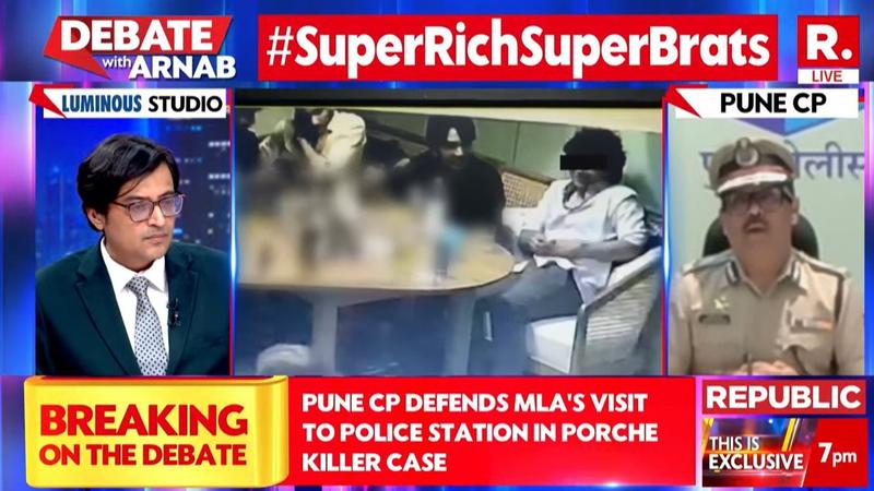 Republic Media Network Editor-in-Chief Arnab Goswami confronts Pune Police Commissioner over handling of Pune Porsche killer case. 