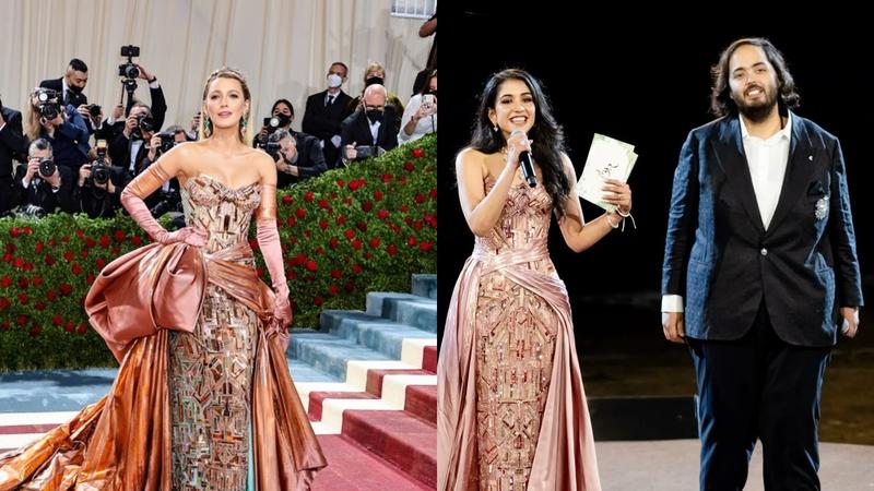 Radhika Merchant Recreates Blake Lively’s Met Gala Look At Pre-wedding