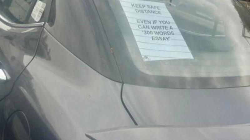 Pune Car's Warning to 'Keep Distance' Goes Viral on Social media