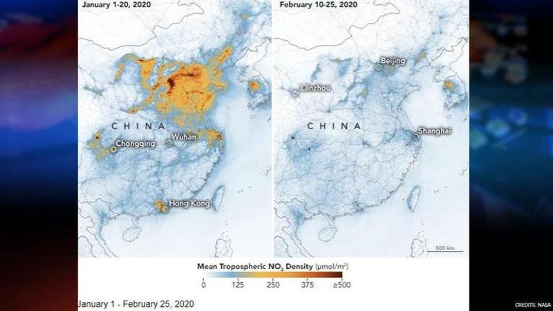 NASA releases images showing decline in pollution amid coronavirus outbreak