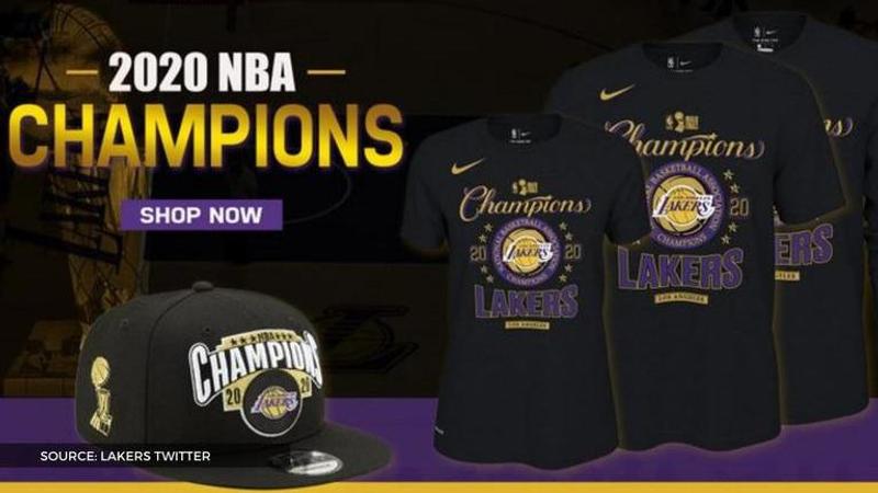 lakers championship t-shirt 2020