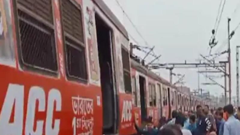 An empty local train derailed at Liluah station in West Bengal's Howrah division 