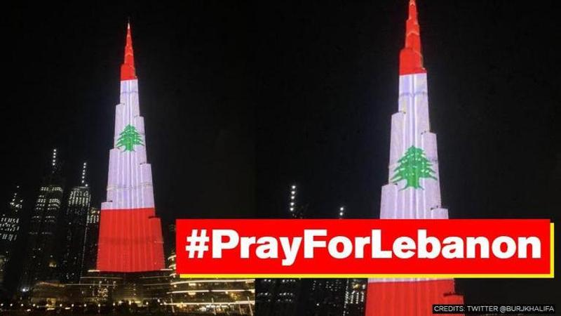 Beirut explosion: Burj Khalifa lights up in solidarity with people of Lebanon