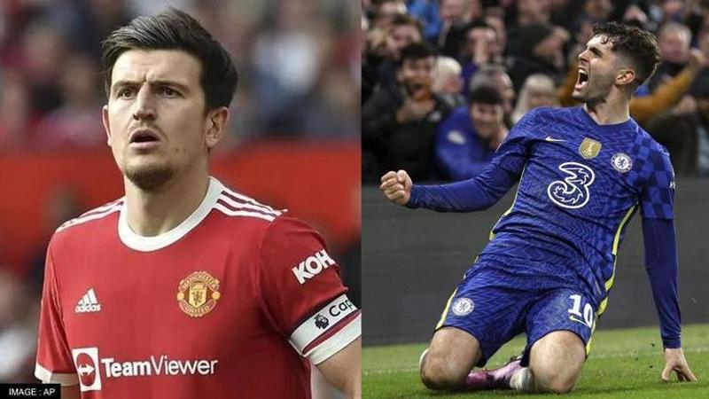 Manchester United's Harry Maguire and Chelsea's Christian Pulisic