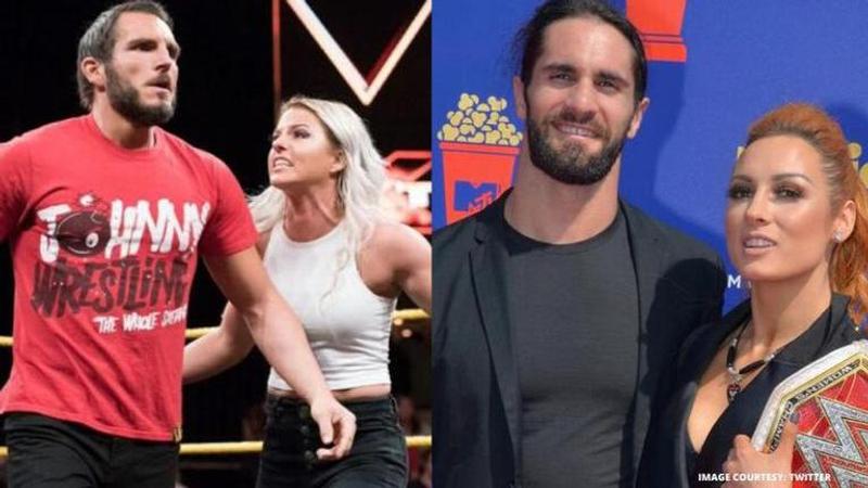 Becky Lynch and Seth Rollins