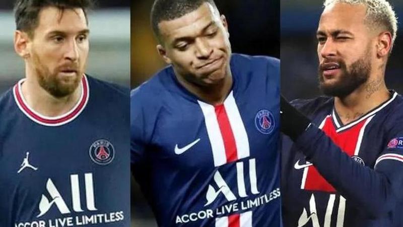 Kylian Mbappe, Lionel Messi and Neymar