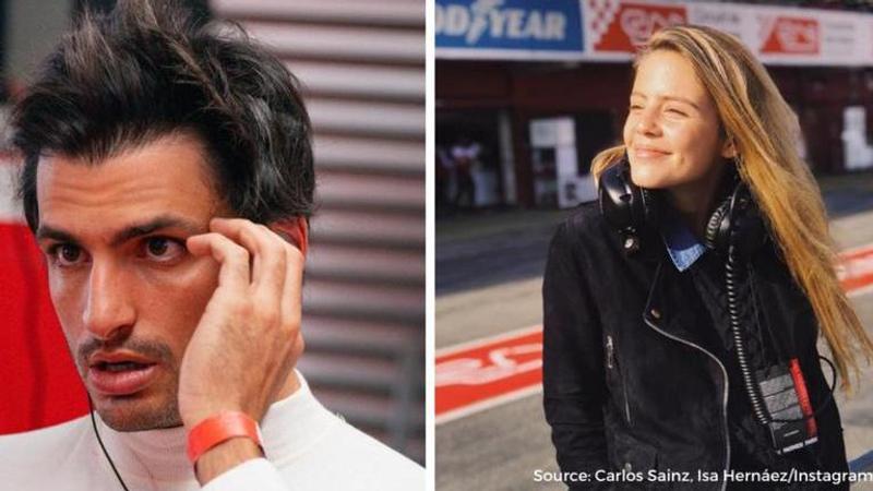 Carlos Sainz and his girlfriend