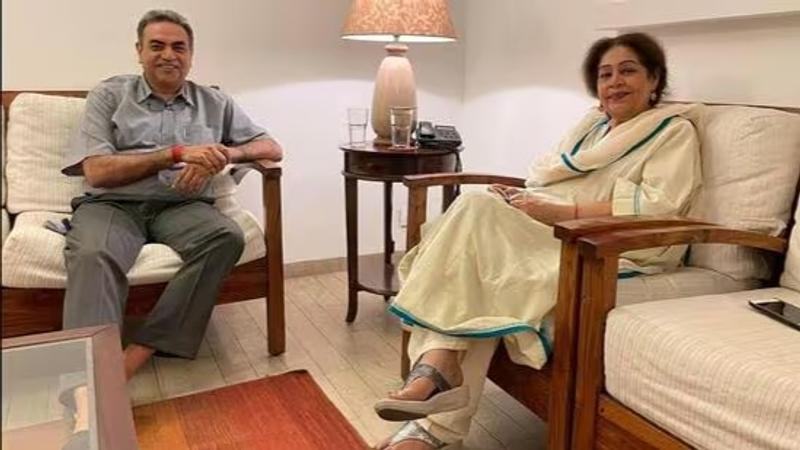 Kirron Kher congratulated Sanjay Tandon for being selected as the BJP candidate from Chandigarh Lok Sabha seat