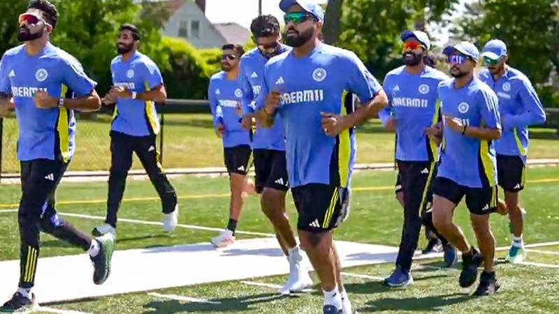 Indian cricket team in training 