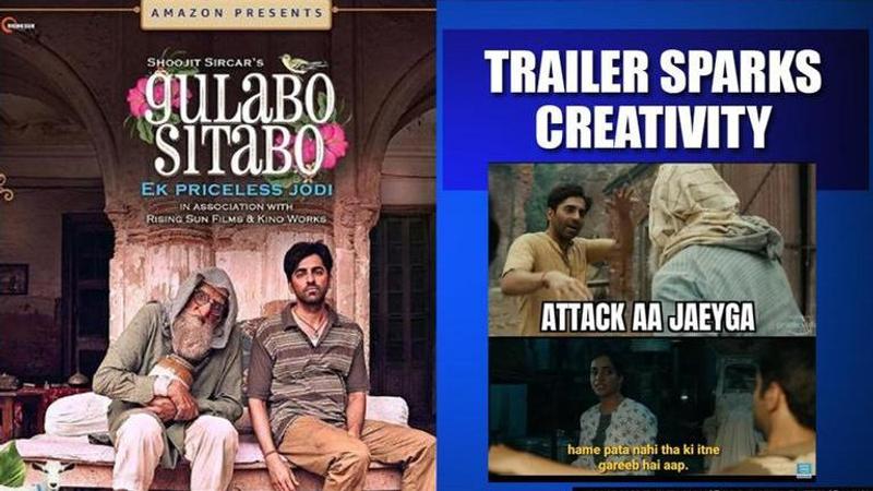 'Gulabo Sitabo' trailer: Big B-Ayushmann's quirks leads to memes galore within no time