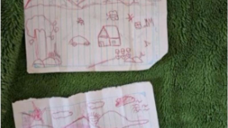 One of the cells contained drawings made by five-year-old hostage Emilia Aloni.