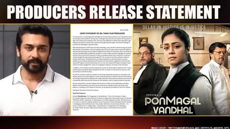 Row over release of Jyothika's 'Ponmagal Vandhal', Suriya's movies could face the brunt