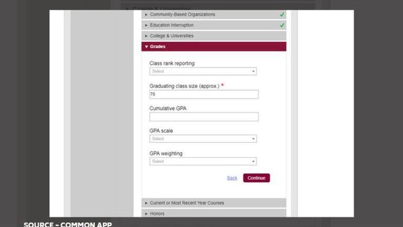 what is gpa scale reporting on the common app