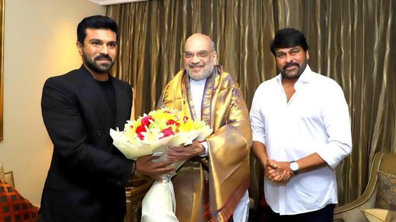 Ram Charan and Chiranjeevi