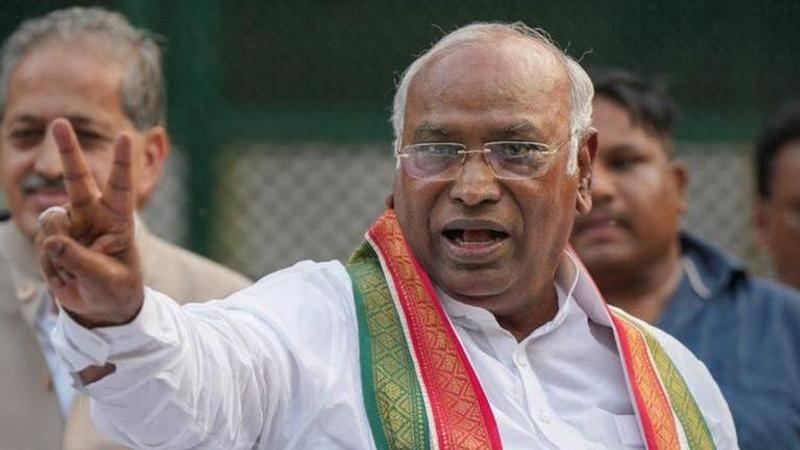 Congress party president Mallikarjun Kharge