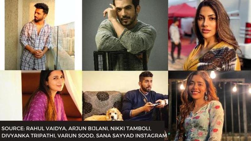 In Frame: Khatron Ke Khiladi 11 contestants Source: Rahul Vaidya, Nikki Tamboli, Varun Sood, Divyanka Tripathi, Arjun Bijlani, Sana Sayyad Instagram