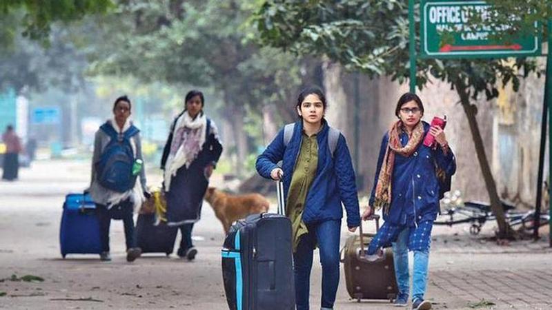 Several JNU students yet to return to hostels