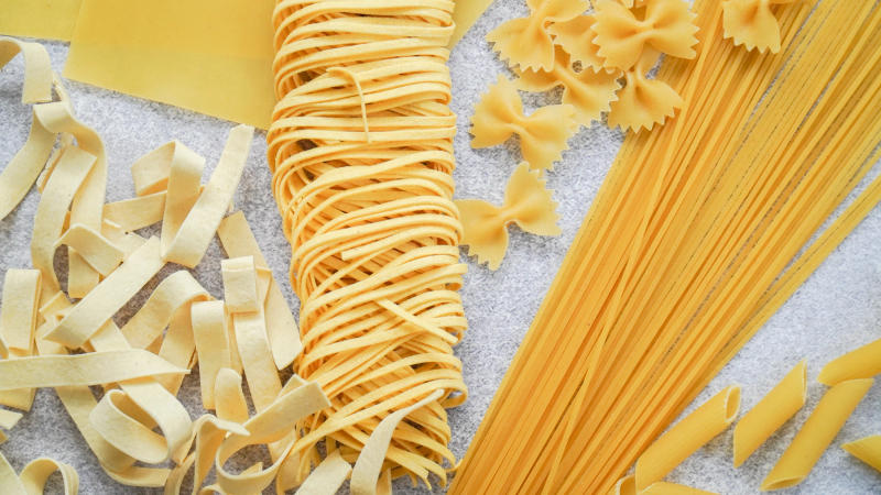 Different pasta shapes