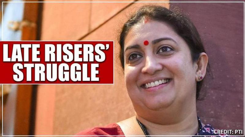 '...rest I don't remember': Smriti Irani shares hilarious meme late risers can relate to