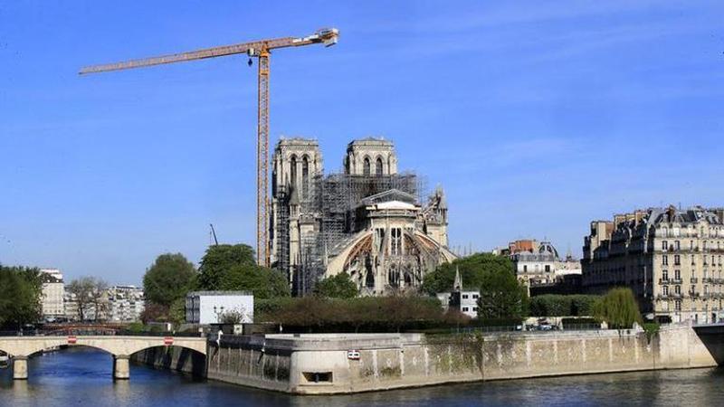 Notre Dame Cathedral worksite refitted for virus safety