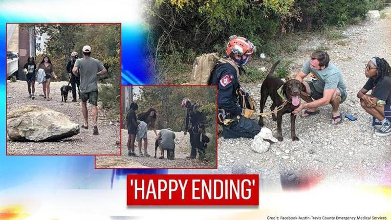 Dog survives after falling from 70 foot high cliff in Texas, rescued