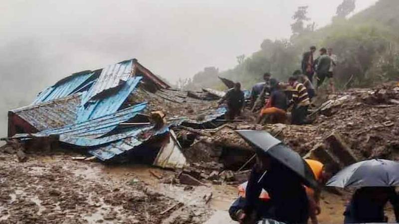 Landslide hit Karnataka due to heavy rainfall