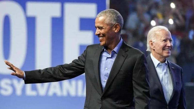 US President Joe Biden with former US President Barack Obama (Image: AP)